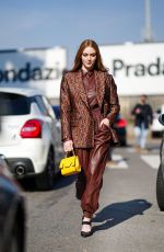 LARSEN THOMPSON Out at Milan Fashion Week 02/22/2020
