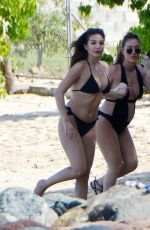 LAURYN and AMELIA GOODMAN in Bikinis at a Beach in Barbados 02/09/2020