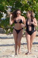 LAURYN and AMELIA GOODMAN in Bikinis at a Beach in Barbados 02/09/2020