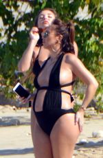 LAURYN and AMELIA GOODMAN in Bikinis at a Beach in Barbados 02/09/2020