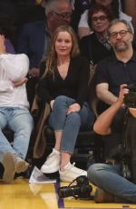 LESLIE MANN at a Basketball Game in Los Angeles 02/25/2020
