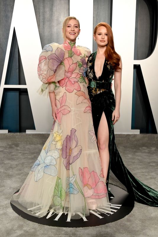 LILI REINHART and MADELIANE PETSCH at 2020 Vanity Fair Oscar Party in Beverly Hills 02/09/2020