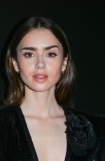 LILY COLLINS at Saint Laurent Fashion Show at PFW in Paris 02/25/2020