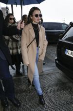 LILY COLLINS Leaves Her Hotel in Paris 02/26/2020