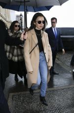 LILY COLLINS Leaves Her Hotel in Paris 02/26/2020