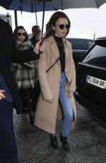 LILY COLLINS Leaves Her Hotel in Paris 02/26/2020