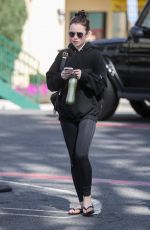 LILY COLLINS Leaves Pilates Class in West Hollywood 02/12/2020