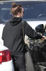 LILY COLLINS Leaves Pilates Class in West Hollywood 02/12/2020