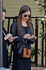 LILY COLLINS Out and About in West Hollywood 02/10/2020