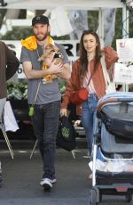 LILY COLLINS Shopping at Farmers Market in Los Angeles 02/02/2020