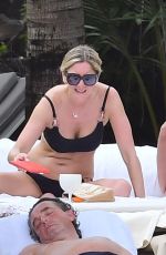 LISA FAULKNER in Bikini on Honeymoon in Mauritius 01/23/2020