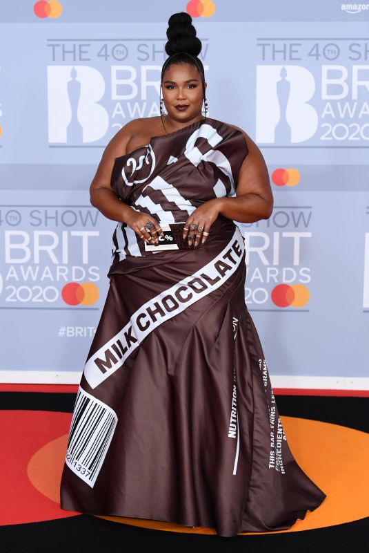 LIZZO at Brit Awards 2020 in London 02/18/2020