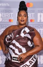 LIZZO at Brit Awards 2020 in London 02/18/2020
