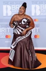 LIZZO at Brit Awards 2020 in London 02/18/2020