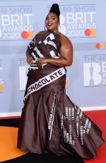 LIZZO at Brit Awards 2020 in London 02/18/2020