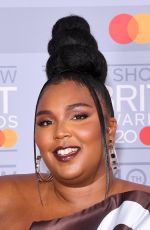 LIZZO at Brit Awards 2020 in London 02/18/2020