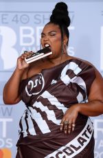 LIZZO at Brit Awards 2020 in London 02/18/2020