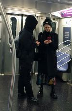 LUCY BOYNTON and Rami Malek at NYC Subway 02/05/2020