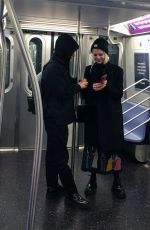 LUCY BOYNTON and Rami Malek at NYC Subway 02/05/2020