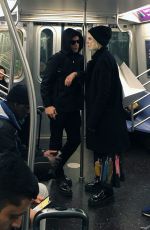 LUCY BOYNTON and Rami Malek at NYC Subway 02/05/2020