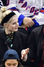 LUCY BOYNTON and Rami Malek at San Jose Sharks vs New York Rangers Game in New York 02/22/2020