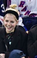 LUCY BOYNTON and Rami Malek at San Jose Sharks vs New York Rangers Game in New York 02/22/2020