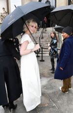 LUCY BOYNTON Arrives at Chloe Fashion Show at PFW in Paris 02/27/2020