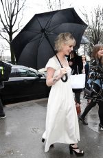 LUCY BOYNTON Arrives at Chloe Fashion Show at PFW in Paris 02/27/2020
