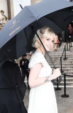 LUCY BOYNTON Arrives at Chloe Fashion Show at PFW in Paris 02/27/2020