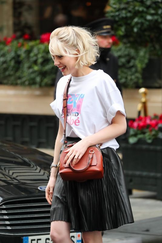 LUCY BOYNTON Leaves Her Hotel in Paris 02/27/2020