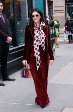 LUCY HALE Arrives at Build Studio in New York 02/05/2020