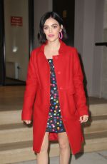 LUCY HALE Arrives at Buzzfeed AM to DM in New York 02/13/2020