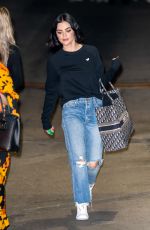 LUCY HALE Arrives at Jimmy Kimmel Live in Los Angeles 02/12/2020