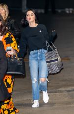 LUCY HALE Arrives at Jimmy Kimmel Live in Los Angeles 02/12/2020