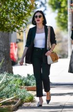 LUCY HALE at Aroma Cafe in Studio City 02/24/2020