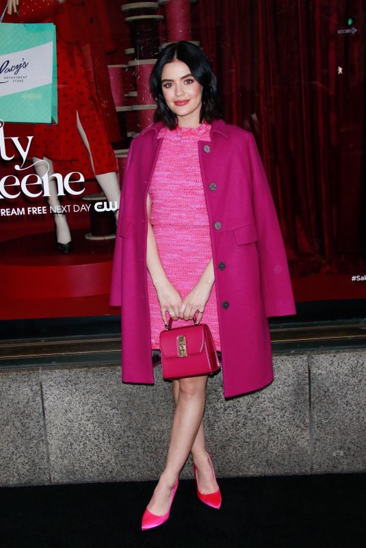 LUCY HALE Celebrates Katy Keene Windows at Saks Fifth Avenue in New York 02/05/2020