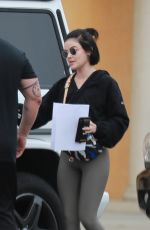 LUCY HALE in Leggings Out in Los Angeles 02/27/2020