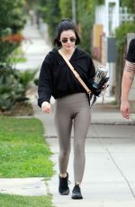 LUCY HALE in Leggings Out in Los Angeles 02/27/2020