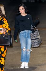 LUCY HALE in Ripped Jeans Arrives at Jimmy Kimmel Live in Los Angeles 02/12/2020