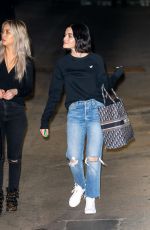 LUCY HALE in Ripped Jeans Arrives at Jimmy Kimmel Live in Los Angeles 02/12/2020