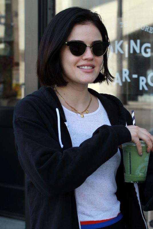 LUCY HALE Leaves a Gym in Los Angeles 02/23/2020