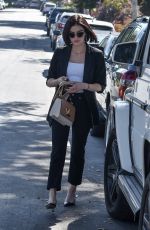 LUCY HALE Leaves Aroma Cafe in Studio City 02/24/2020