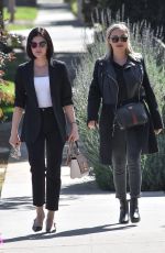 LUCY HALE Leaves Aroma Cafe in Studio City 02/24/2020