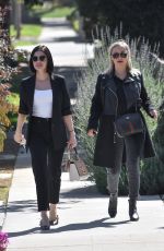 LUCY HALE Leaves Aroma Cafe in Studio City 02/24/2020