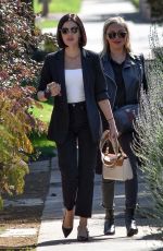 LUCY HALE Leaves Aroma Cafe in Studio City 02/24/2020