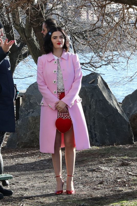 LUCY HALE on the Set of Katy Keene in New York 02/03/2020
