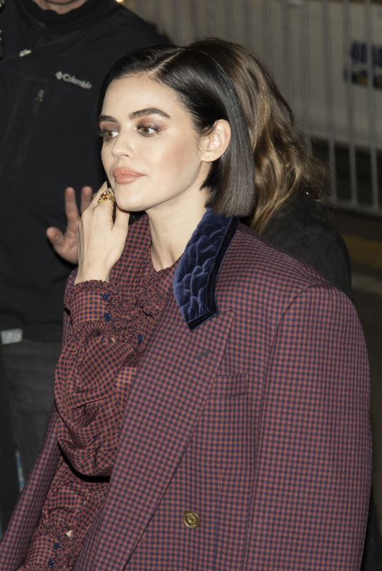 LUCY HALE Out and About in Milan 02/20/2020