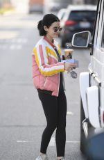 LUCY HALE Out for Coffee After a Workout in Los Angeles 02/17/2020