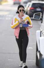 LUCY HALE Out for Coffee After a Workout in Los Angeles 02/17/2020
