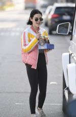 LUCY HALE Out for Coffee After a Workout in Los Angeles 02/17/2020